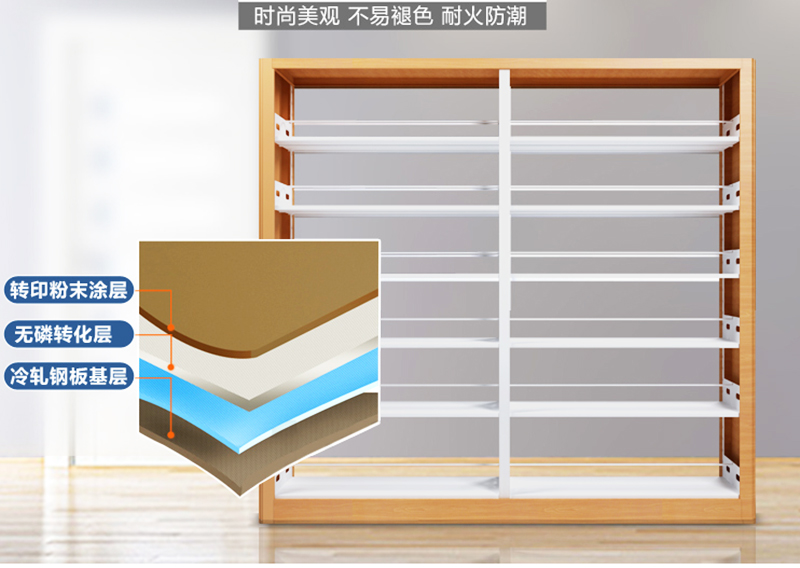 鋼制雙柱二節書(shū)架